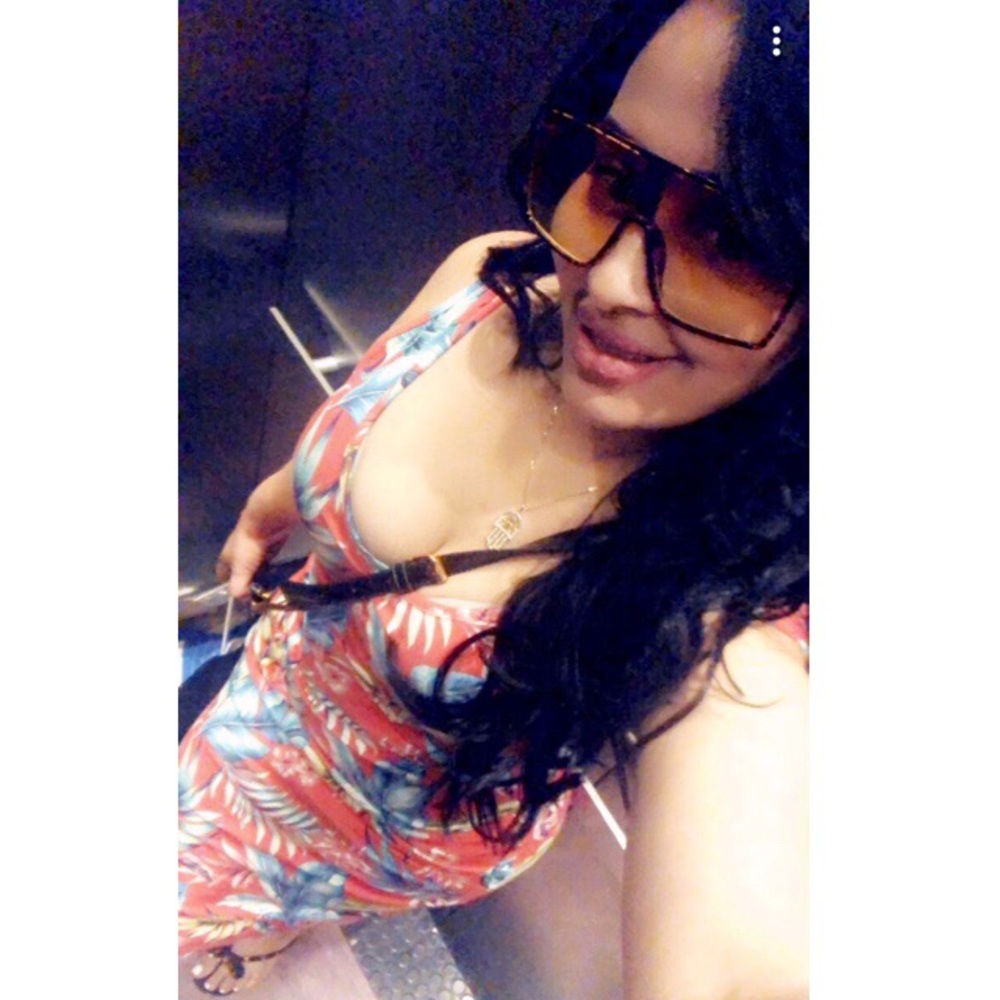 Floral dress and glasses